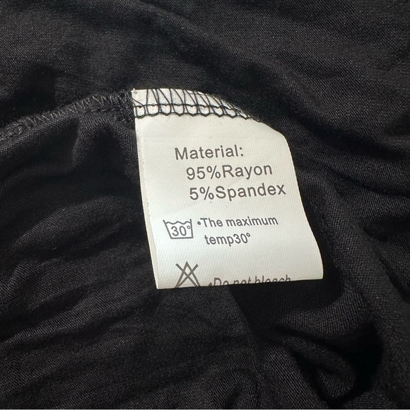 Auselily women's XXL Black soft maxi dress with slits, nwt - Picture 5 of 5